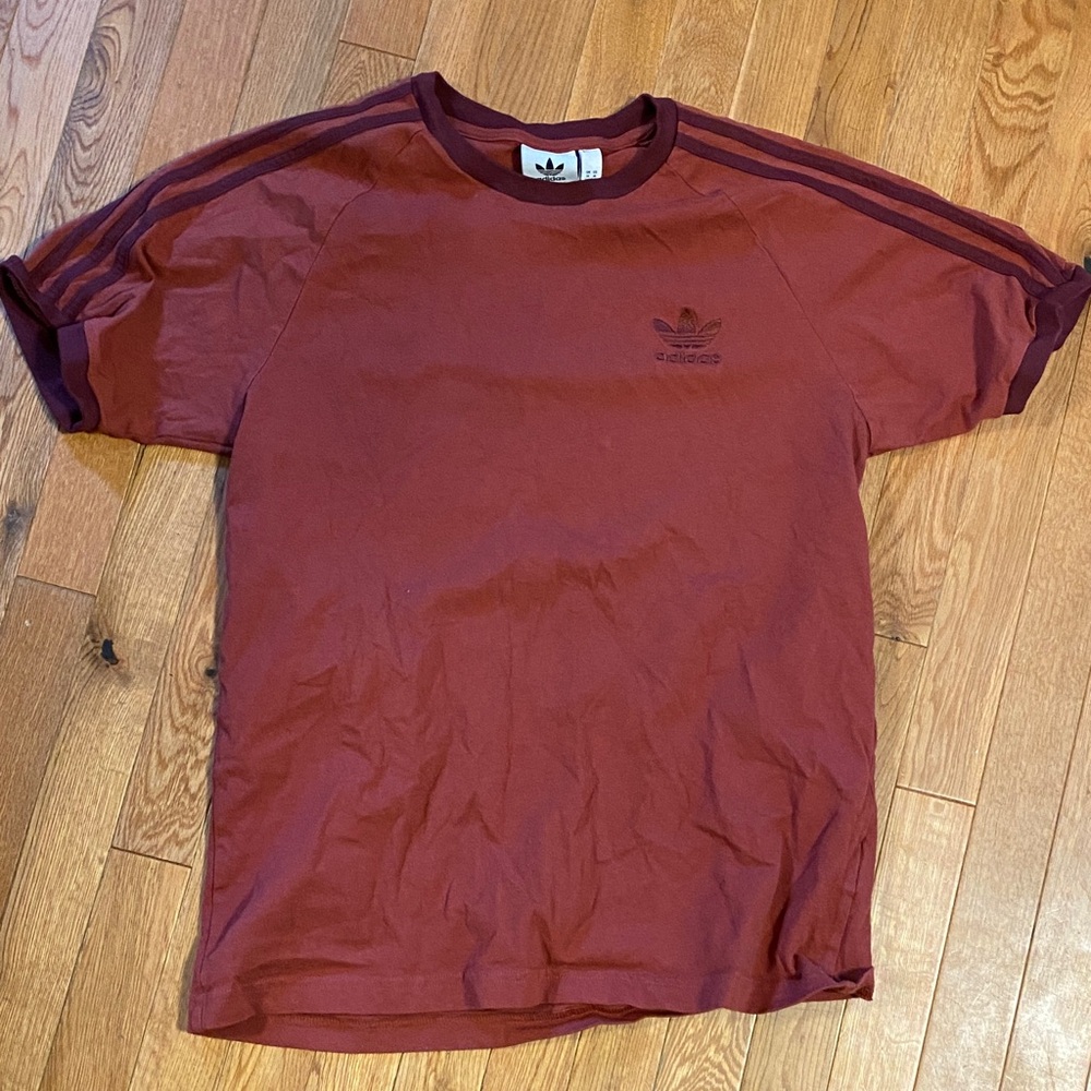 Adidas Men's Maroon Short Sleeve Tee